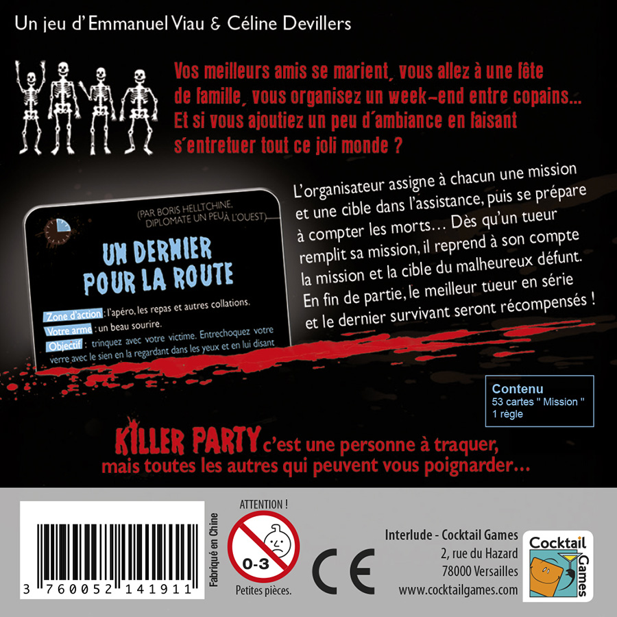 Killer party jeu soirée