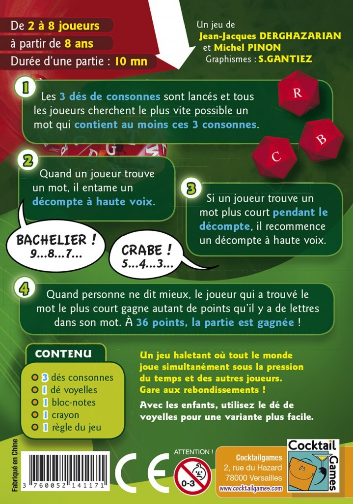 Le mot le plus court Cocktail Games