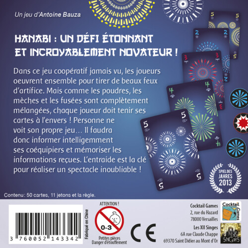 Hanabi jeu coopératif