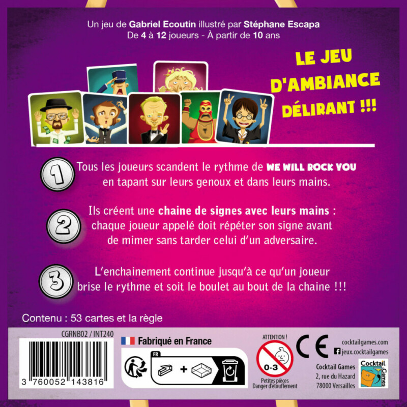 Gioco Da Tavolo Asmodee Rythme And Boulet - Gioco Di Ritmo E Carte Per Famiglie, 4-12 Giocatori - 4
