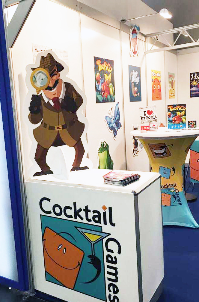 L'inspecteur du jeu Profiler sur le stand Cocktail Games à Nuremberg 2017