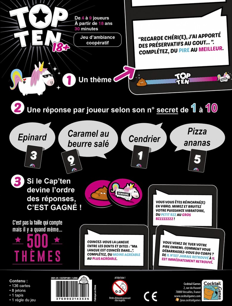 Top ten 18+ jeu adulte