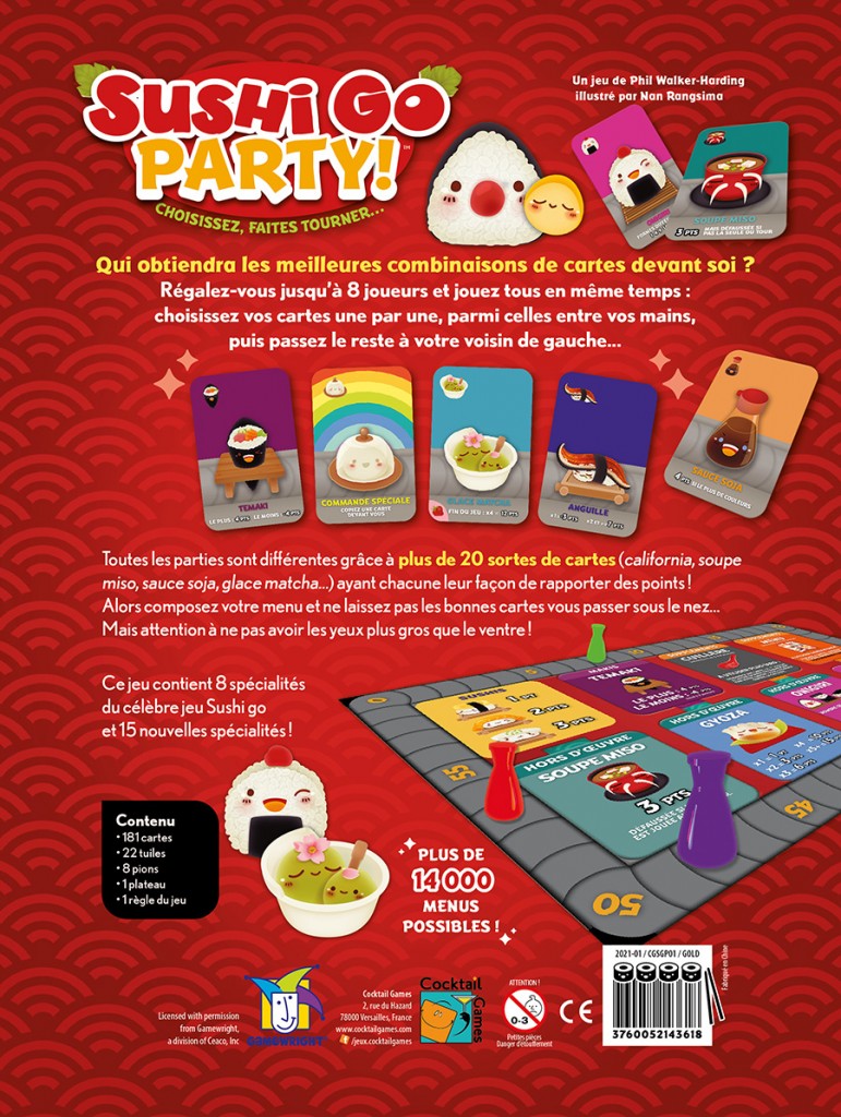 sushi go party jeu de draft