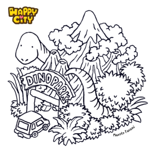 coloriage dinoparc