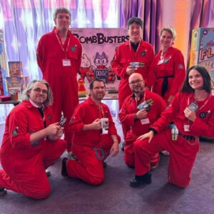 L'équipe de démineurs de bomb busters avant la cérémonie du Spiel des Jahres